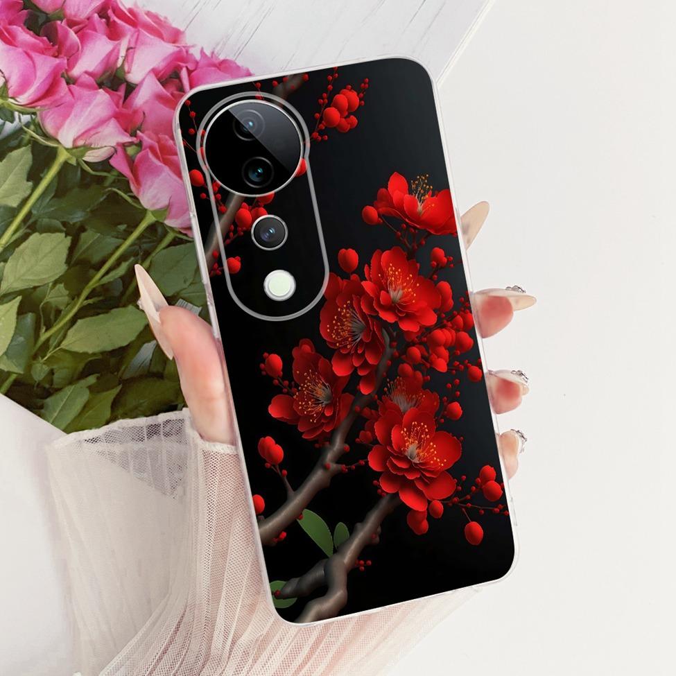Casing For Vivo S19 Pro Clear Case Aesthetic Luxury Cute Fashion Flower Funny Painted Funda For Vivo S19Pro V2362A Cover