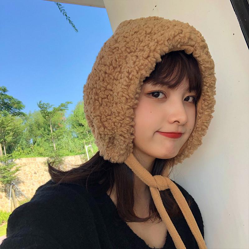 Womens Plush Cozy Trapper Hat Autumn Winter Warmth Stylish Versatile Ski Cap