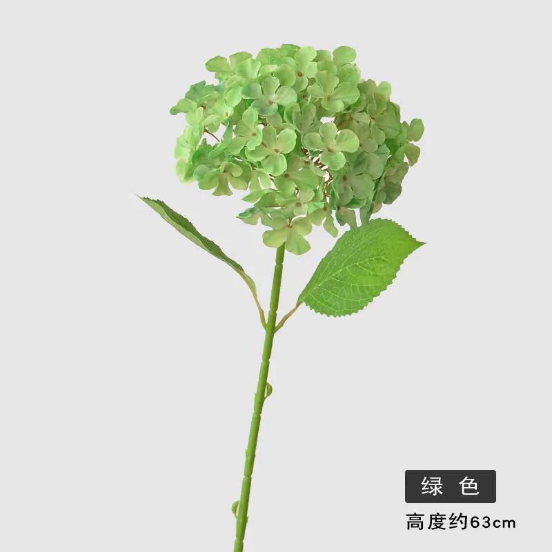 5Pcs/lot 3D Printing of Hydrangea Artificial Silk Flower Wedding Flower Arrangement Party Home Decoration Fake Hydrangea Flowers
