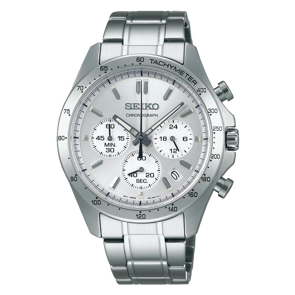 Seiko Selection Quartz Chronograph Horizontal SBTR009 Silver Watch (Three Lines) Men's