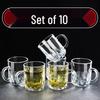Shangqi Diamond Irregular Glass Cup Set with Drain Rack