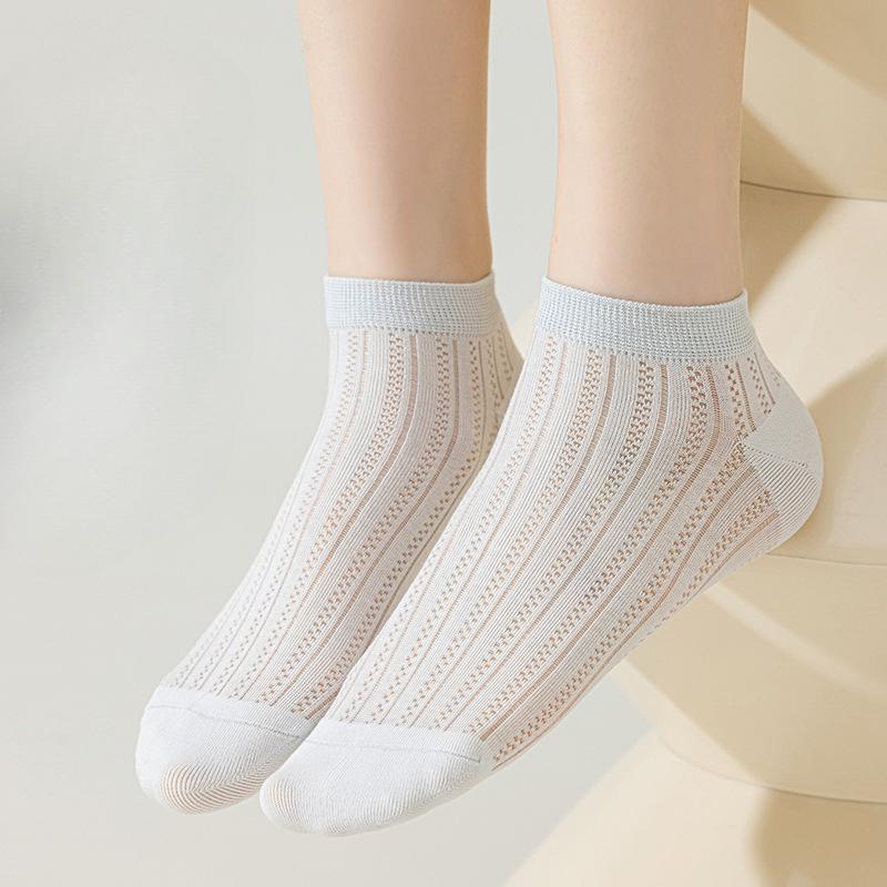 Women's Socks, Summer Thin Short Socks, Mesh Breathable Ultra-thin Cotton Socks, Shallow-mouthed Low-top Boat Socks