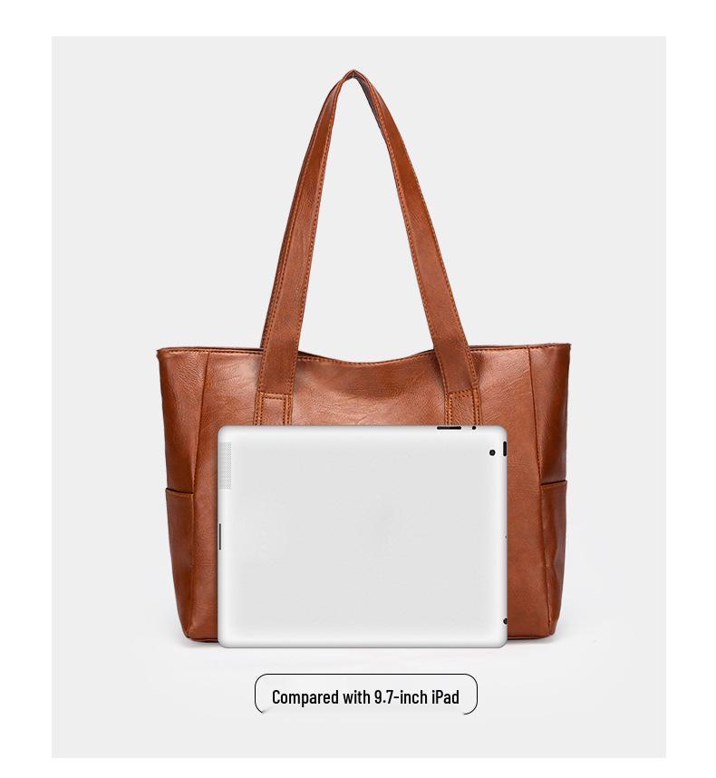 2024 Versatile Large-Capacity Soft Leather Tote Handbag