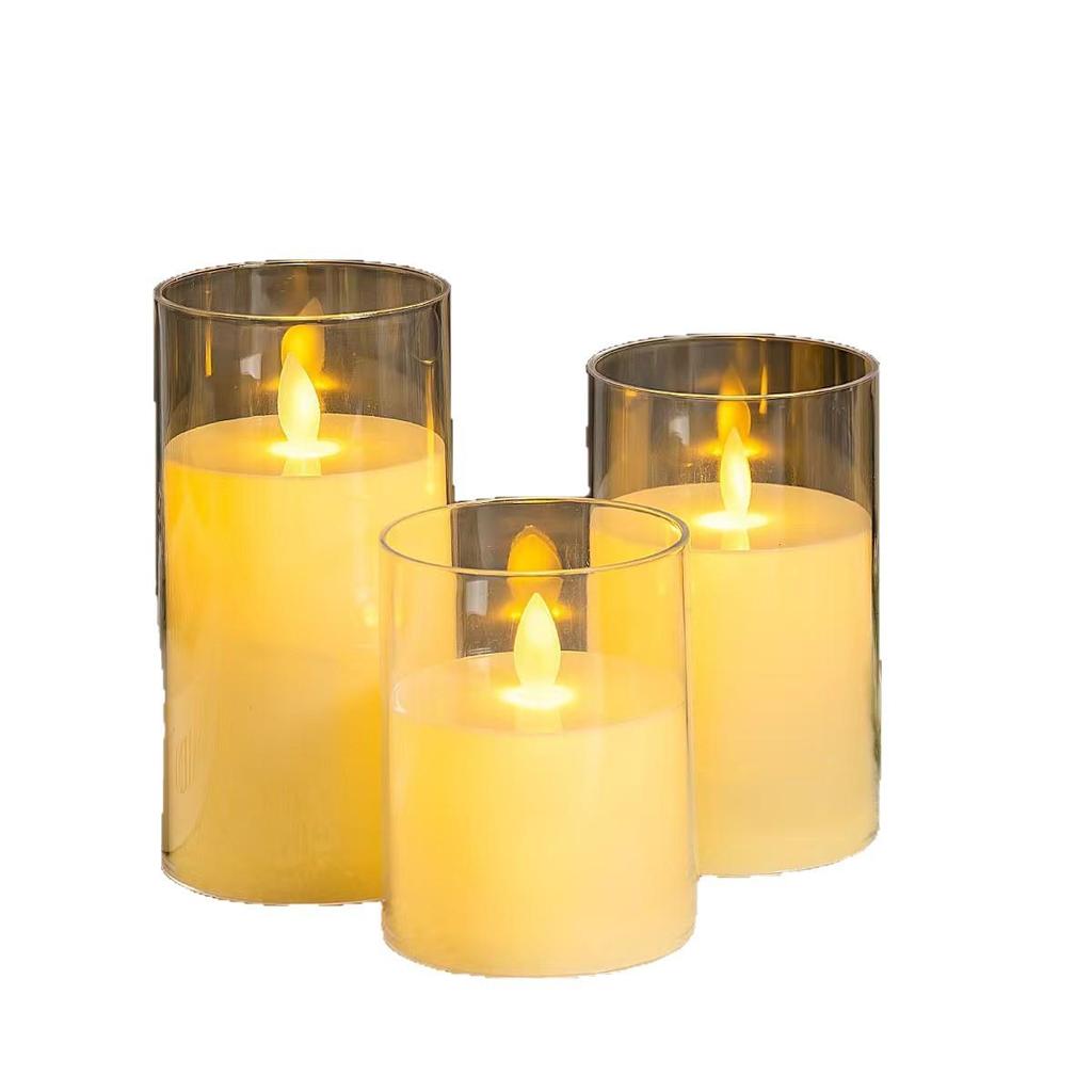 Acrylic LED Candle Light with Swaying Flame and Cup