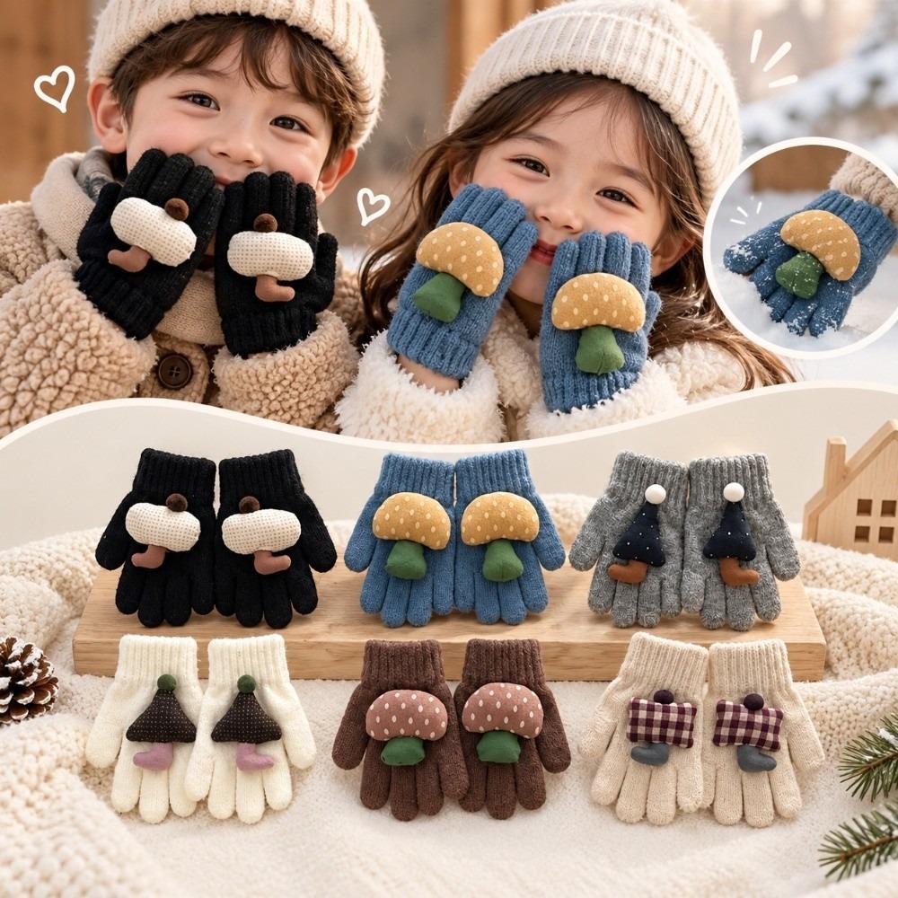 1 Pair Separated Finger Winter Gloves Cute Toddler Gloves New Warm Gloves  Winter Season