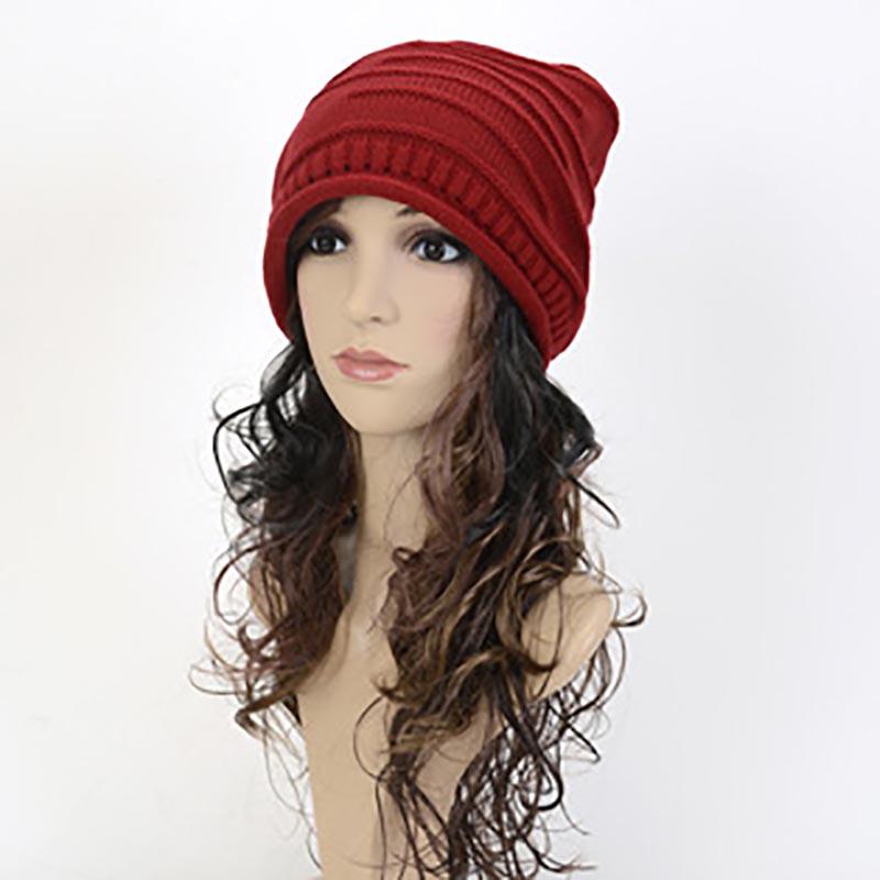 Fashion Warm Winter Knit Crochet Beret Braided Baggy Women Lady Beanie Hat Ski