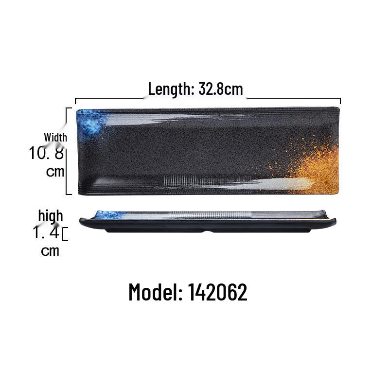 Rectangular Melamine BBQ Sushi Plate 32.8cm
