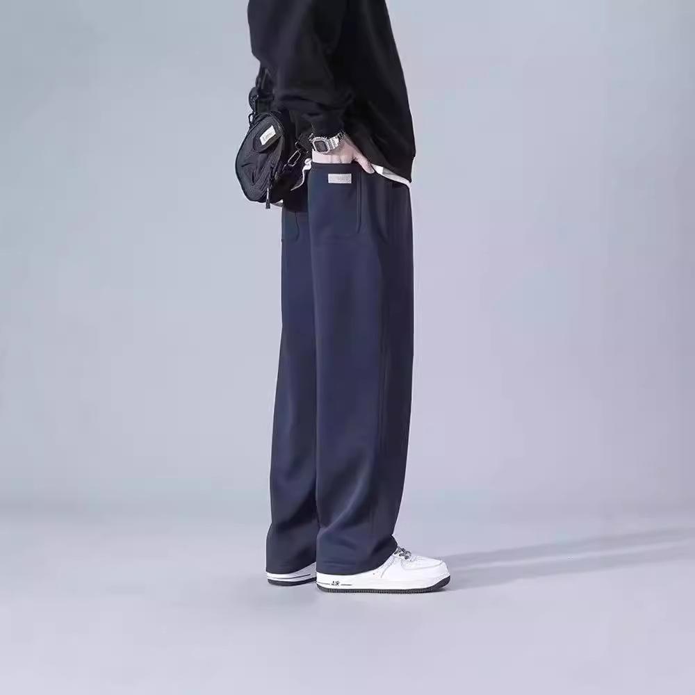 Autumn American High Street Wide-leg Sweatpants Men's Trendy Brand Straight Casual Trousers New Drape Versatile Loose Pants