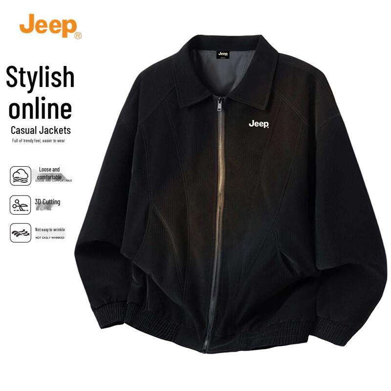 JEEP Men s Retro Casual Lapel Jacket 2XL