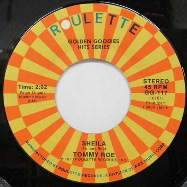 

7inch Record TOMMY ROE - Sheila / Sweet Pea GG117 ABC 1970 US Rock Used