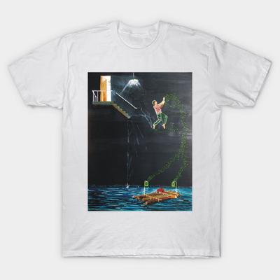 Camiseta Mujer Salta al Río Estampado Harajuku Kawaii Verano Manga Corta Camiseta Femenina Top