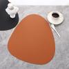 2 PCS Droplet Shape Nordic Originality Dining Table Mats Kitchen Accessories Cup Coaster Waterproof Oil Proof Leather Meal Mat