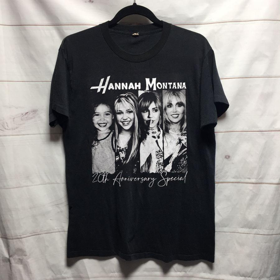 Hannah Montana 20th Anniversary cotton black t-shirt QT7477 S