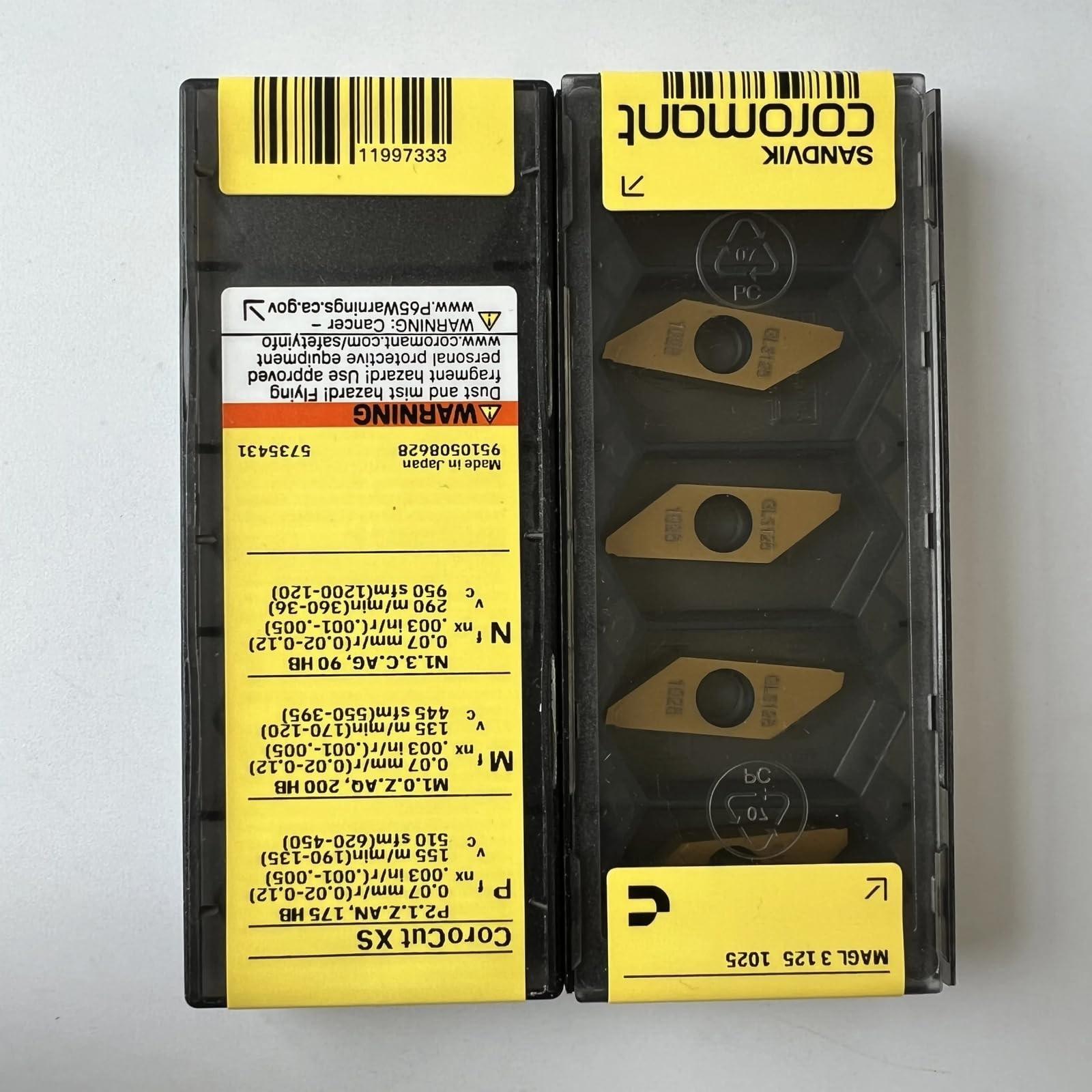 

Original Sandvik / MAGL3125 1025 / CNC lathe carbide blade 10 Pcs