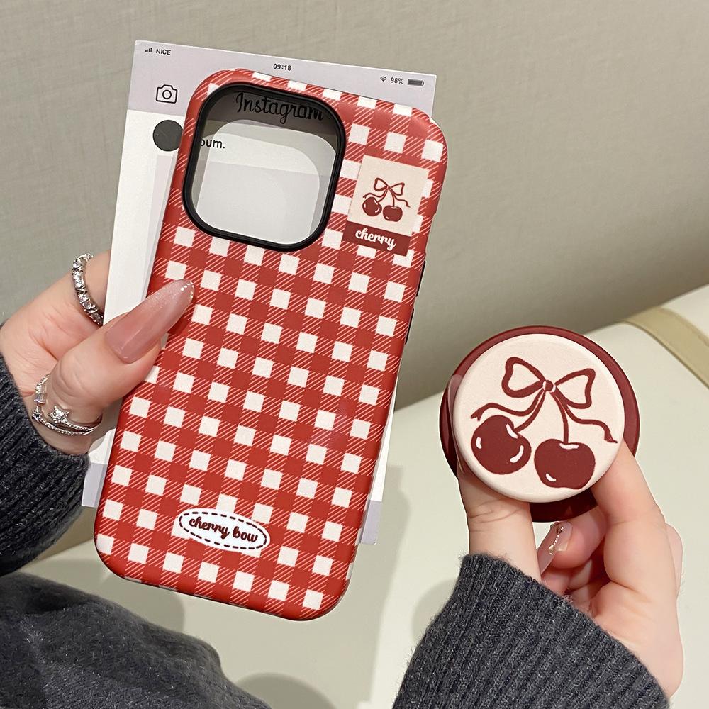 Apple 17/16Promax magnetic film mobile phone case is suitable for iPhone14 2-in-1 15 bracket protective case.