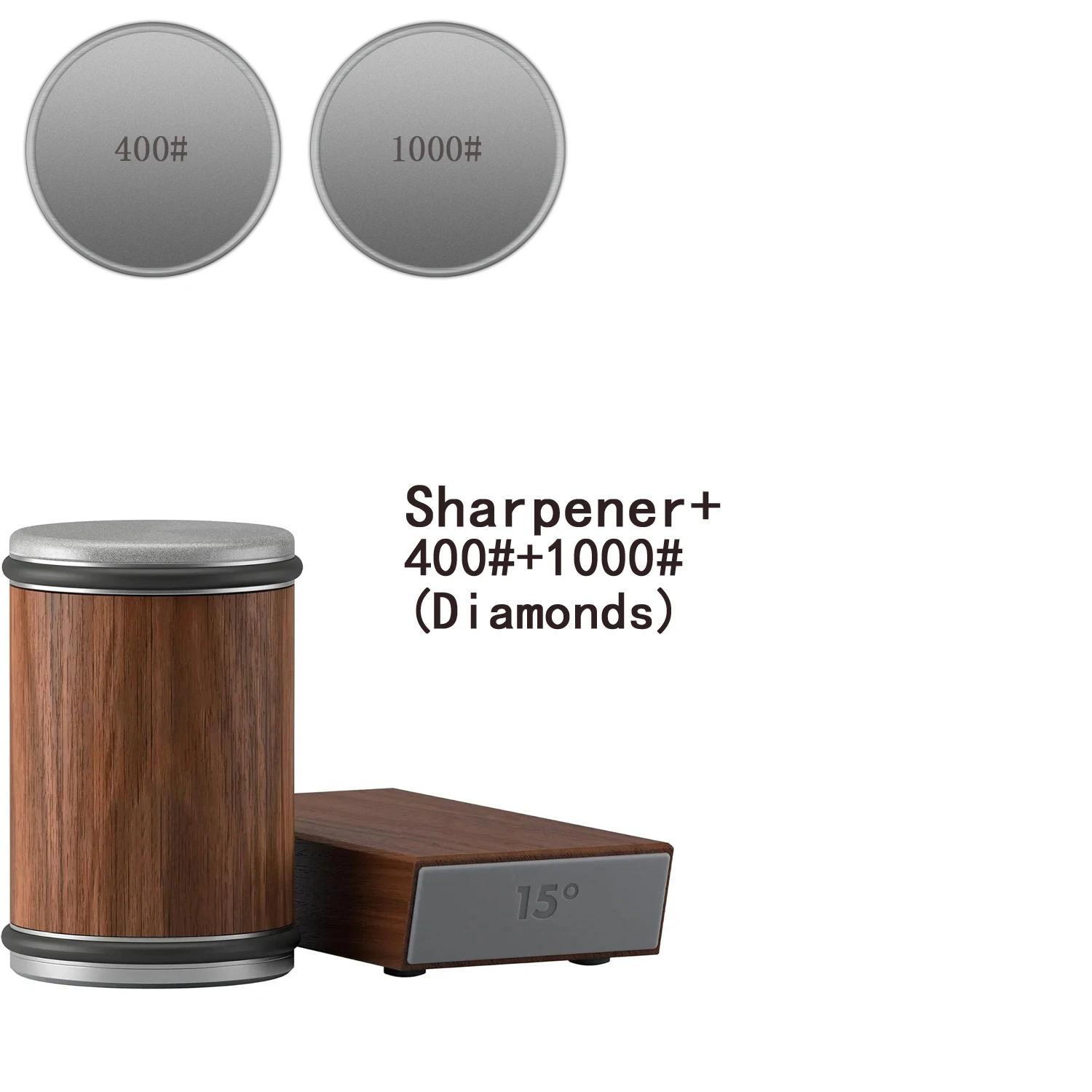 

Роликовая точилка для ножей Магнитный держатель для ножей Алмазный точильный камень с углом 15 градусов Роликовый Набор кухонных аксессуаров Rubber wood