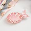 Pearlescent Makeup Tray Fishtail Jewelry Storage Tray, Large Capacity Groove Design, Milky White Vanity 3D Printing Desktop Ornament, for Rings