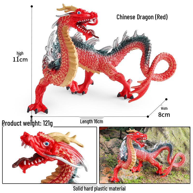Solid Eastern Myth Dragon Dinosaur Model: Children s Chinese Dragon Toy & Ornament Gift