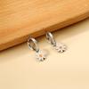 Small daisy earrings, ear buckles, fresh and sweet flower earrings, stainless steel plated 18K gold jewelry