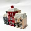 Resin Christmas Village House Winter Log Cabin Incense Burner Rustic Christmas Chimney Hut Incense Cones Room Decor