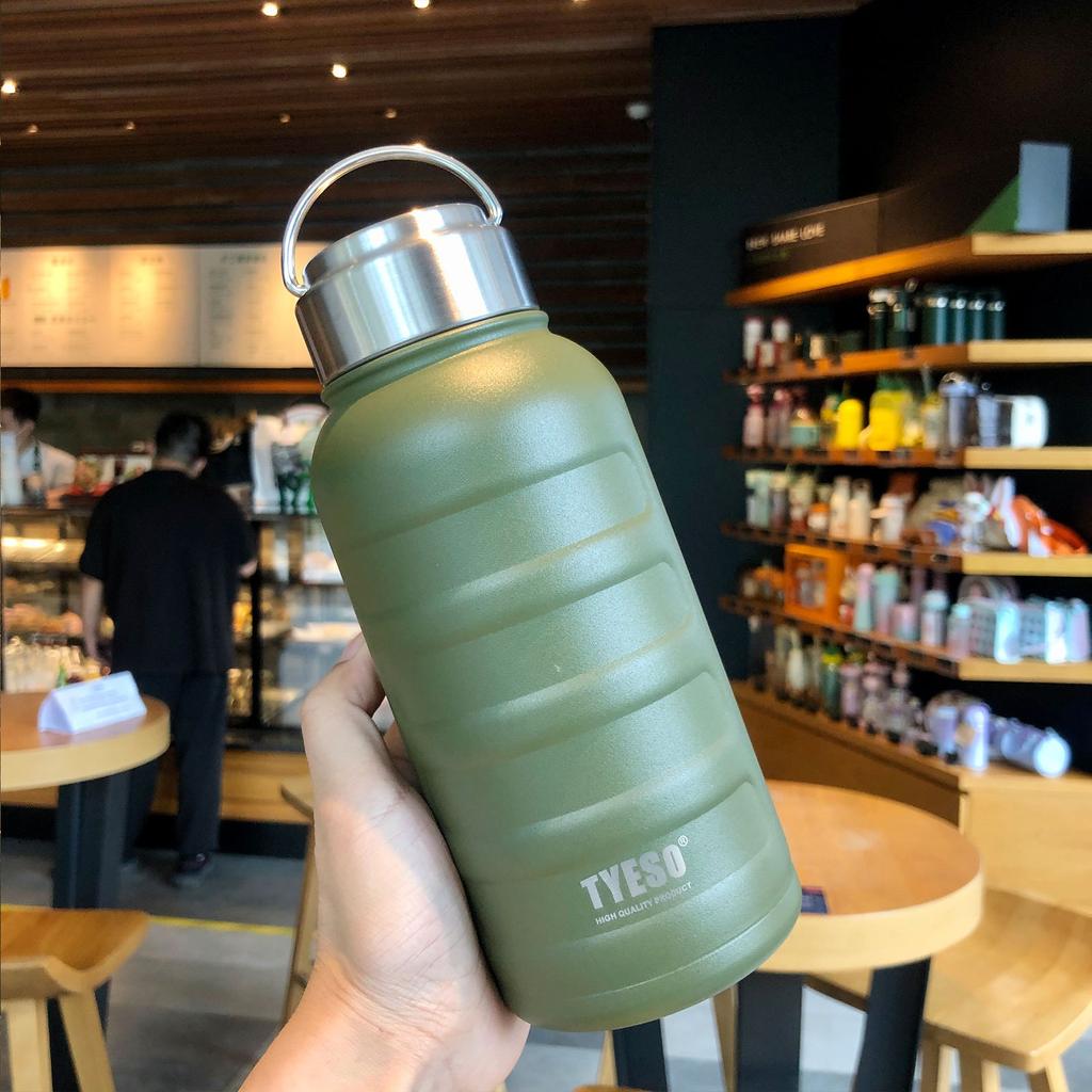 TYESO 750ML Stainless Steel Thermal Cup Portable Tumbler Vacuum Flasks Keeps Cold and Heat Thermal Mug Sports Water Bottles
