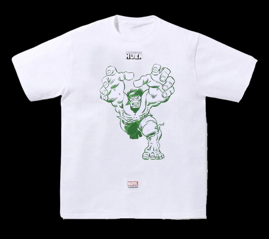 Футболка A Bathing Ape x Marvel Comics Халк Размеры S-5XL Comfort Colors Репринт Унисекс Футболка S