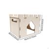 Hideout House Bunny Castle Cage Accessories Detachable Nesting Habitat Cabin for Kittens Cat