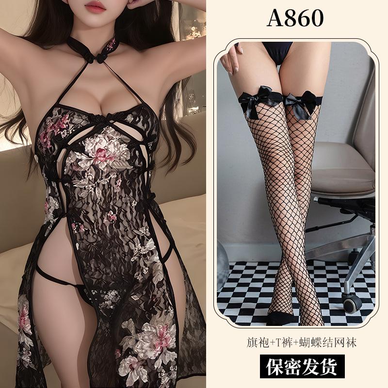 Fun underwear antique neck pure desire perspective cheongsam temptation sexy small breasts passion free dating robe