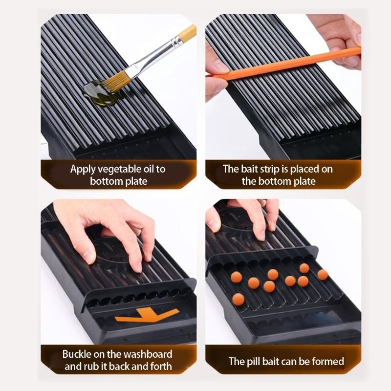 Fishing Baits Molding Tool Set Ergonomic Handle Carps Fishing Baitmaker Boilies Rolling Table for Easy Baits Shaping