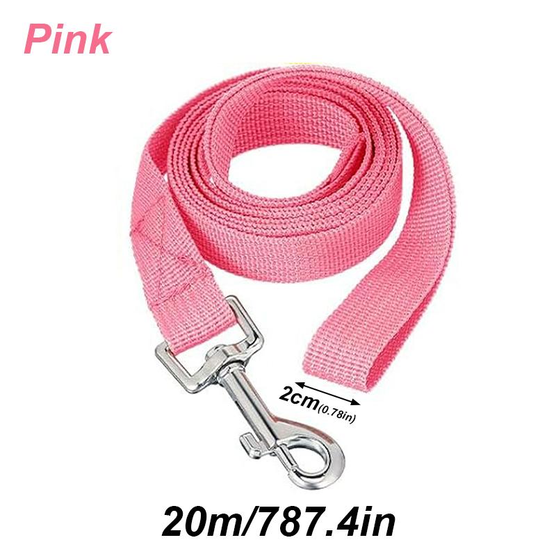 20m Long Rope Polypropylene Pet Small Big Dog Walking Solid Color Pet Leash Traction Rope Strong Polypropylene Fiber Leashes