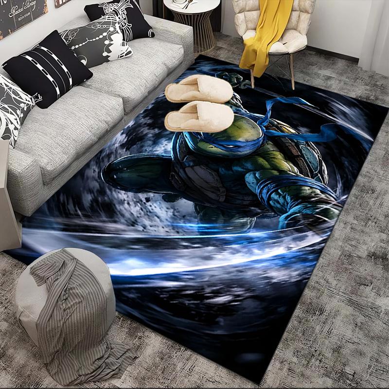 Turtles Team Adventure Area Rug Suitable for Indoor And Outdoor,Carpets for Kitchens, Homes, Offices, Living Rooms,Home Decor,Christmas Gift