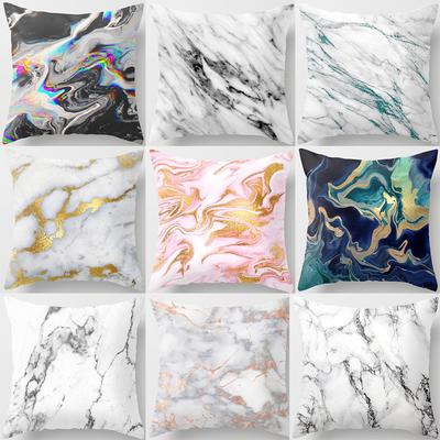 Marble Texture Nordic Style Peach Leather Velvet Pillow Case Pillow Core Modern Simple Car Cushion