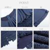DEEPEYES Party Floral Back Tight Dress Dress, 3/4 Sleeve, Lace, Knee-Length, Slit, (L, Navy)