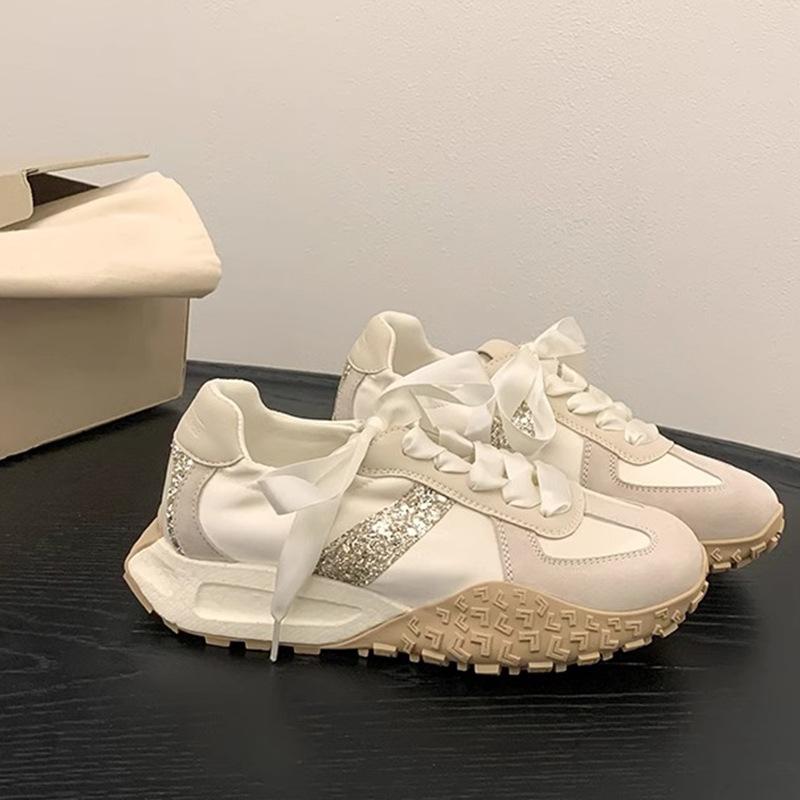 Su Yinyin spot silver German training shoes platform heightening shoes casual sports versatile grandma shoes Forrest Gump shoes little white shoes