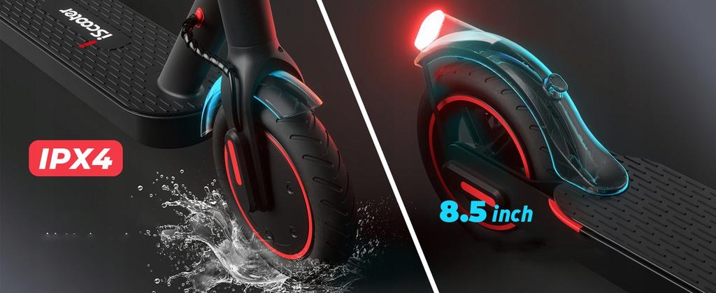 Foldable Scooter 8.5" iScooter i9-DZ Electric Scooter, 22-30km, 350W