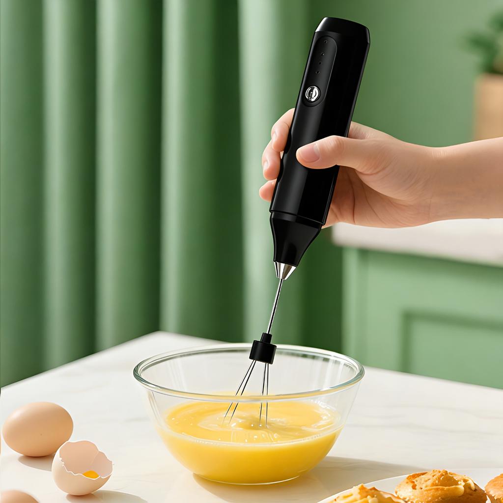Portable Handheld Electric Milk Frother Mixer and Egg Beater Coffee Mixer Kitchen Accessories - Essential for Coffee Bars