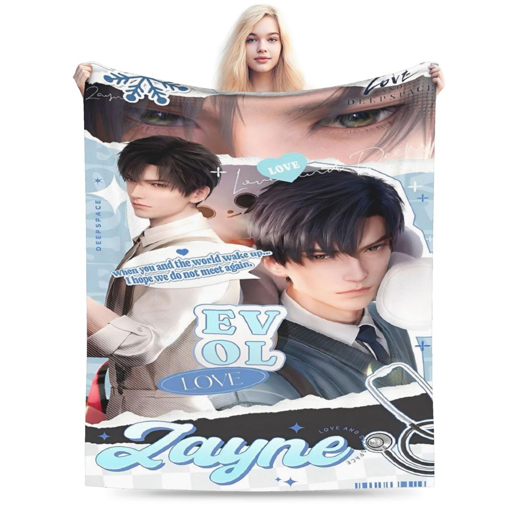 Love and Deepspace Zayne Blankets Velvet Cozy Lightweight Thin Throw Blanket for Bedroom Bedspreads