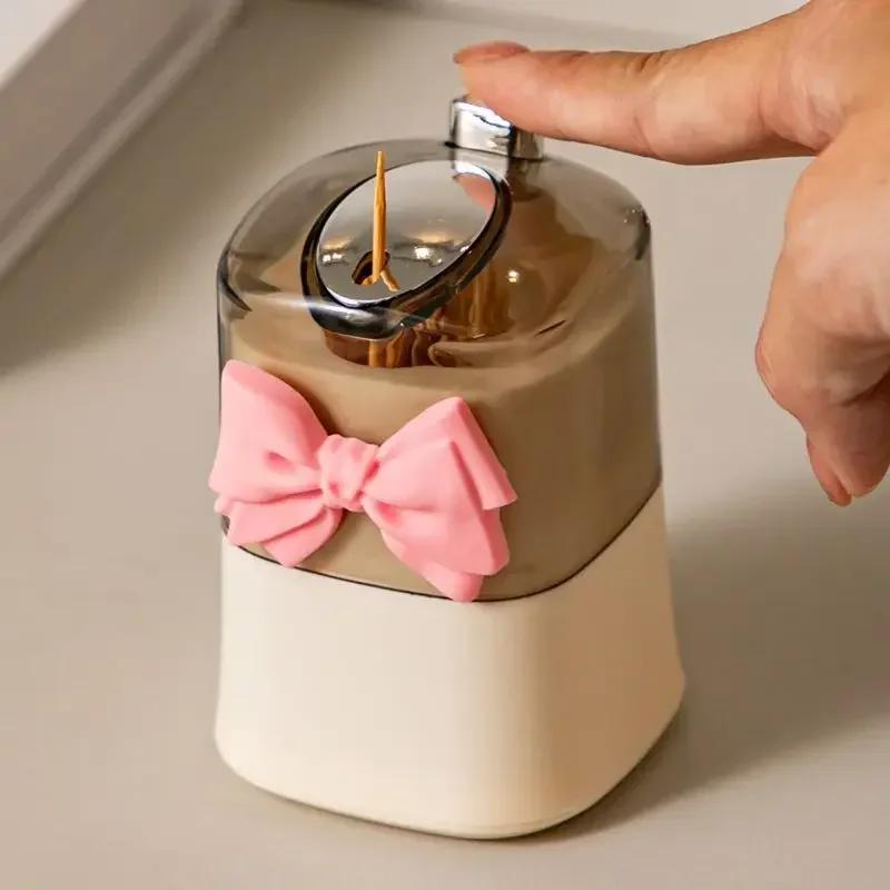 Automatic Pop-up Toothpick Box Creative Toothpick Storage Box DIY Home Living Room Dining Room Push-type Toothpick Holder