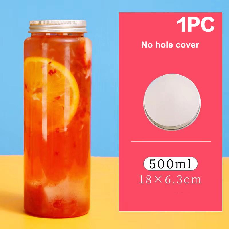 500ml Portable Fruit Juice Cold Brewed Tea Bottle Transparent Plastic Beverage Bottle Disposable Milk Tea Bottle