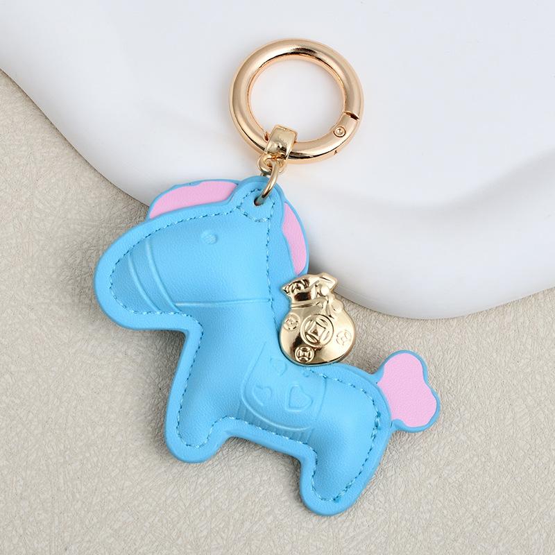 Creative Money Now Car Keychain Mini Book Bag Pendant Delicate Leather Female Pony Key Chain Gift