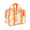 Clear PVC Cosmetic Organizer Bag with Zipper for Toiletries Makeup Storage Transparent Travel Tote Bag Water Resistant