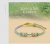 Qianli Jiangshan Handwoven Bracelet: Colorful, National Style, Large-Hole Beads