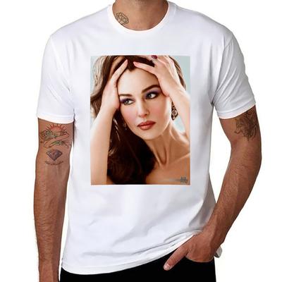 Monica Bellucci T-Shirt Man T Shirt Cotton Men T Shirt Cotton 100% Anime T Shirts for Man T-Shirt