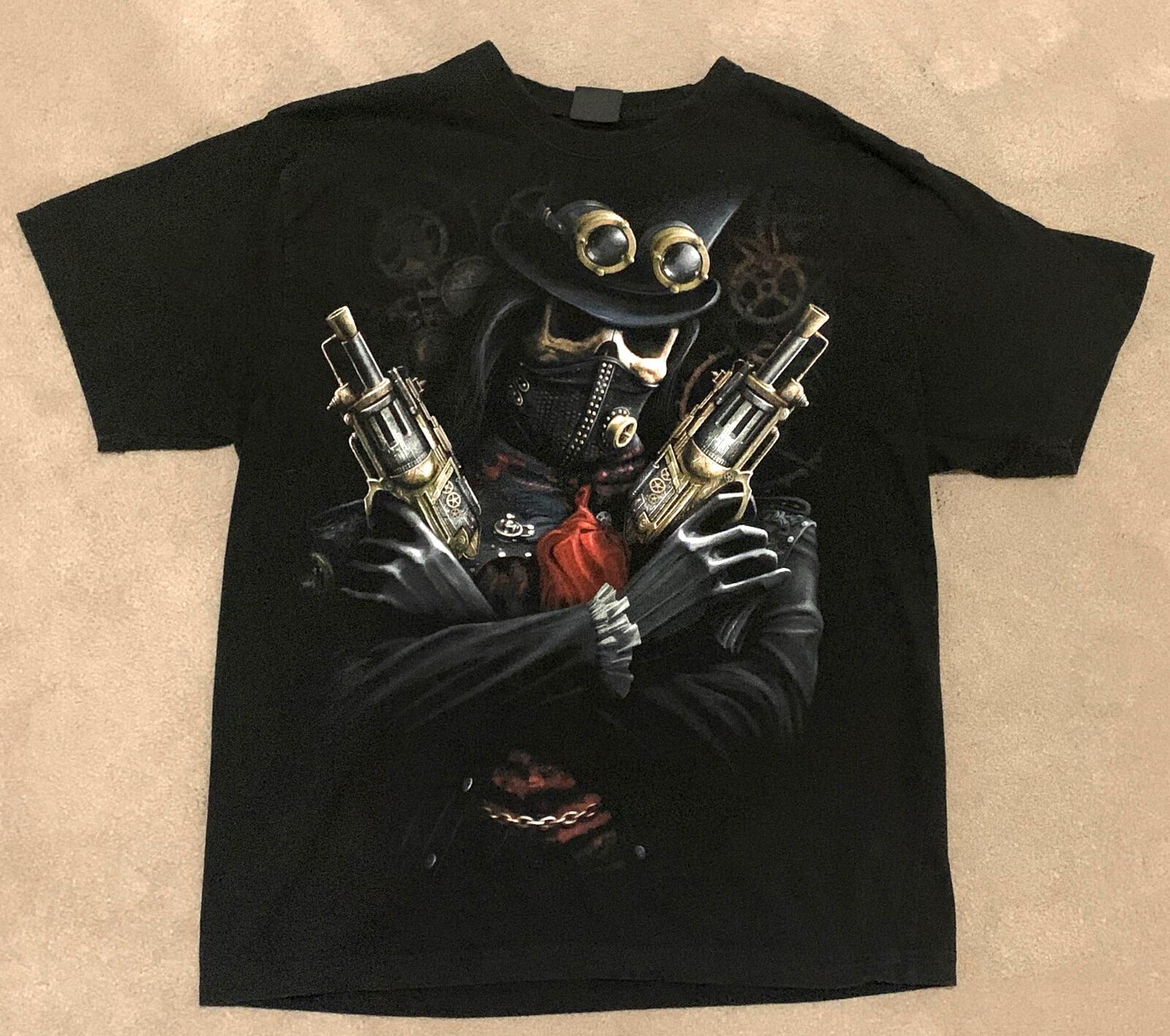 Spiral Direct Steam Punk Bandit T-Shirt,Maske -Skelett-Totenkopf-Gothic/Top HG25 S разноцветный
