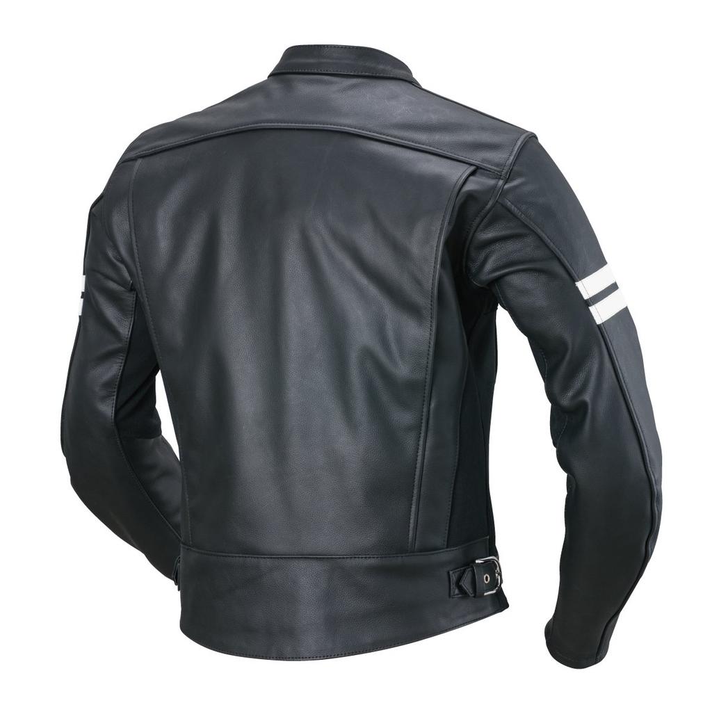 Nankai Motorcycle Leather Jacket Line L [Nankai Parts] Black/White Size RDJ-35A