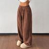 Popular European and American autumn new corduroy wide-leg pants women's loose and thin drape casual pants