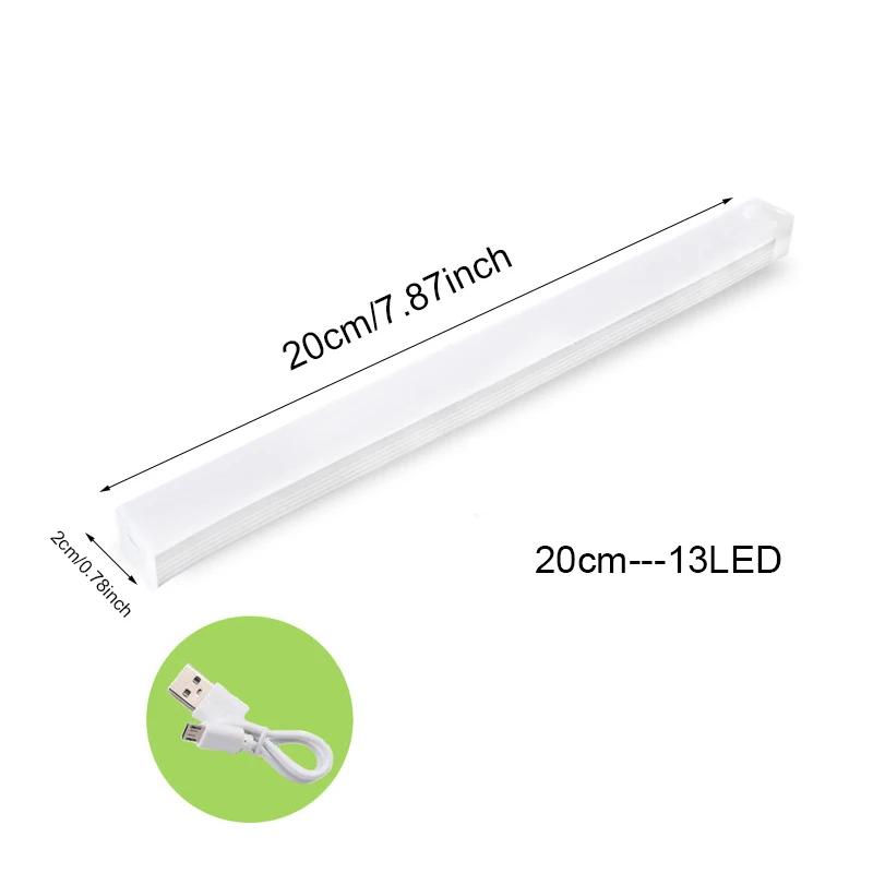 LED Hareket Sensörlü Işık Kablosuz LED Gece Lambası Tip C Şarj Edilebilir Işık Dolap Gardırop Lambası Mutfak İçin Merdiven Arka Işığı