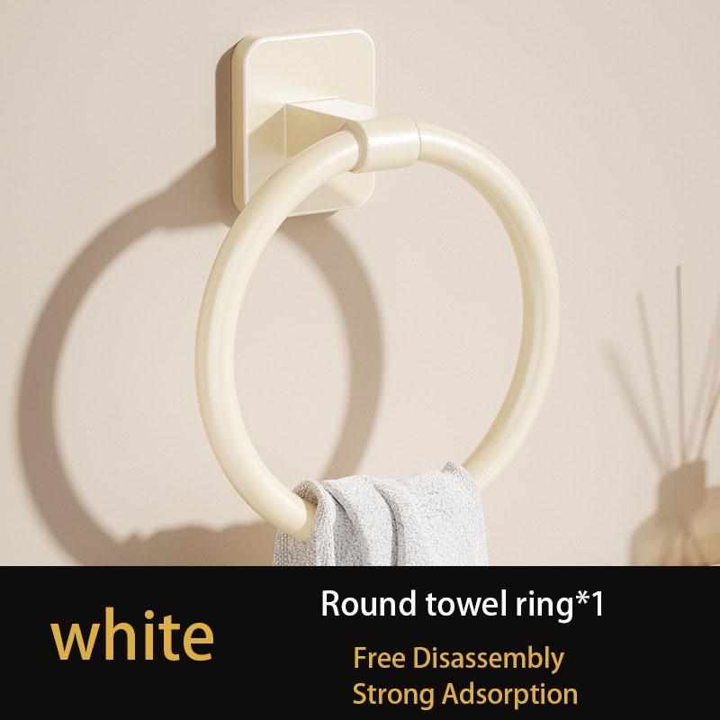 

Towel Storage Rack Bathroom Punch-free Wall-mounted Powerful Self-adhesive Creative Towel Ring Toilet Towel Storage Rack
