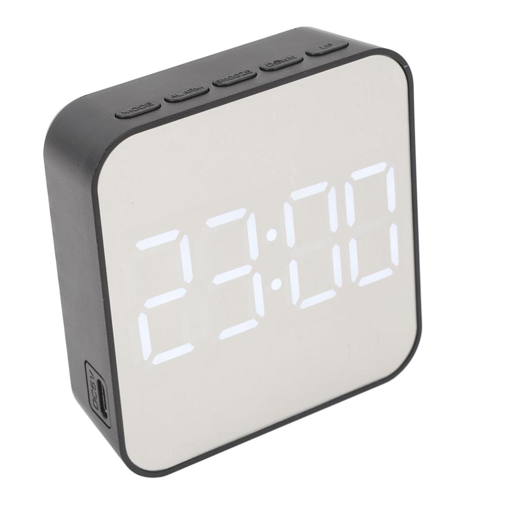 LED Digital Clock 2 Alarm Settings Multifunctional Small Electronic Alarm Clock with Temp Date Display for Bedroom