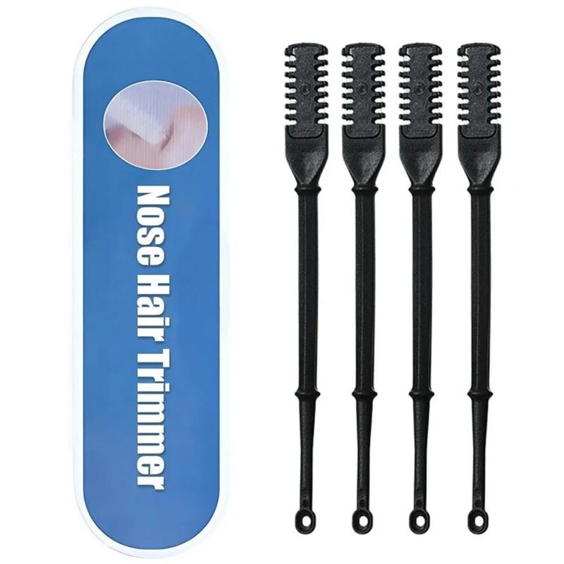 Manual Nose Hair Trimmer Set Double-Head Nose Hair Shaver for Men & Women Painless Nostril Hair Removal Tool